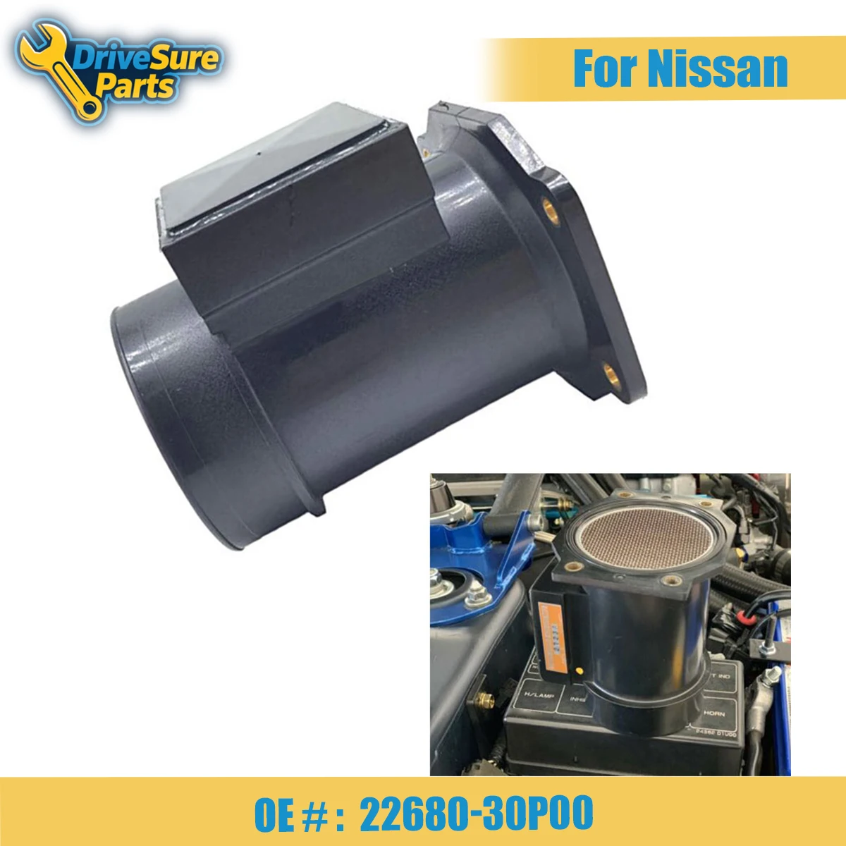 

22680-30P00 New 5pin Mass Air Flow Maf Sensor Mete For Nissan 300ZX Infiniti J30 3.0L 1990-1996 Car Replacement Parts