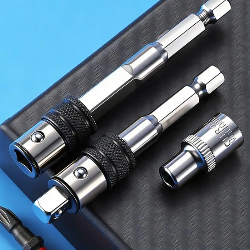 Ergonomic Grip Hexagonal Shank Bit Extension Bar Rod For Home Improvement 