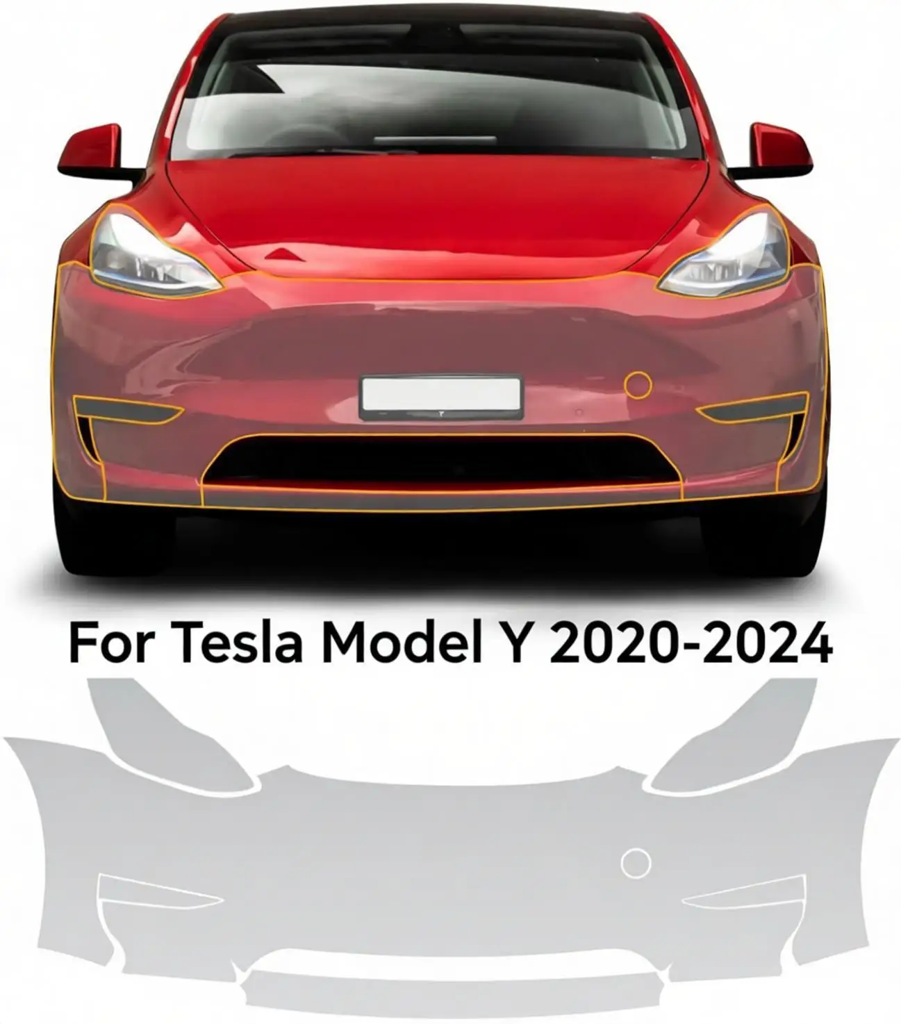 

8.5Mil Per-cut PPF TPU Bumpe Scratch-resistant Car Paint Protection Film For Tesla Model Y 2020-2024 Car Body Transparent Bra