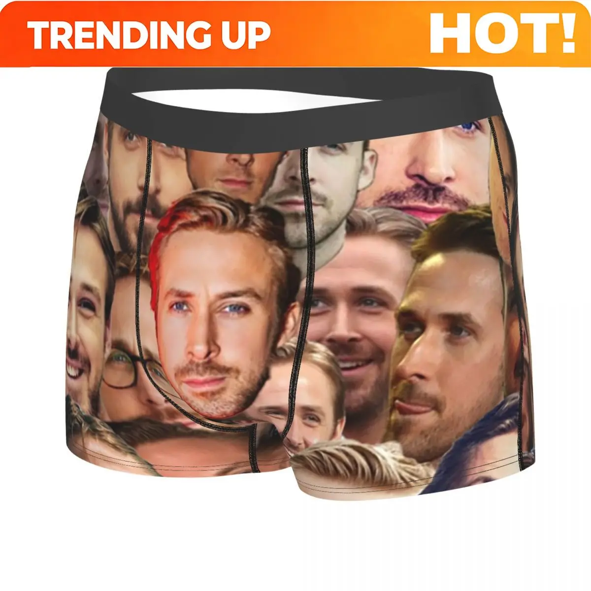 Custom Ryan Gosling Face Boxers Shorts Men Briefs Underwear Sexy Underpants