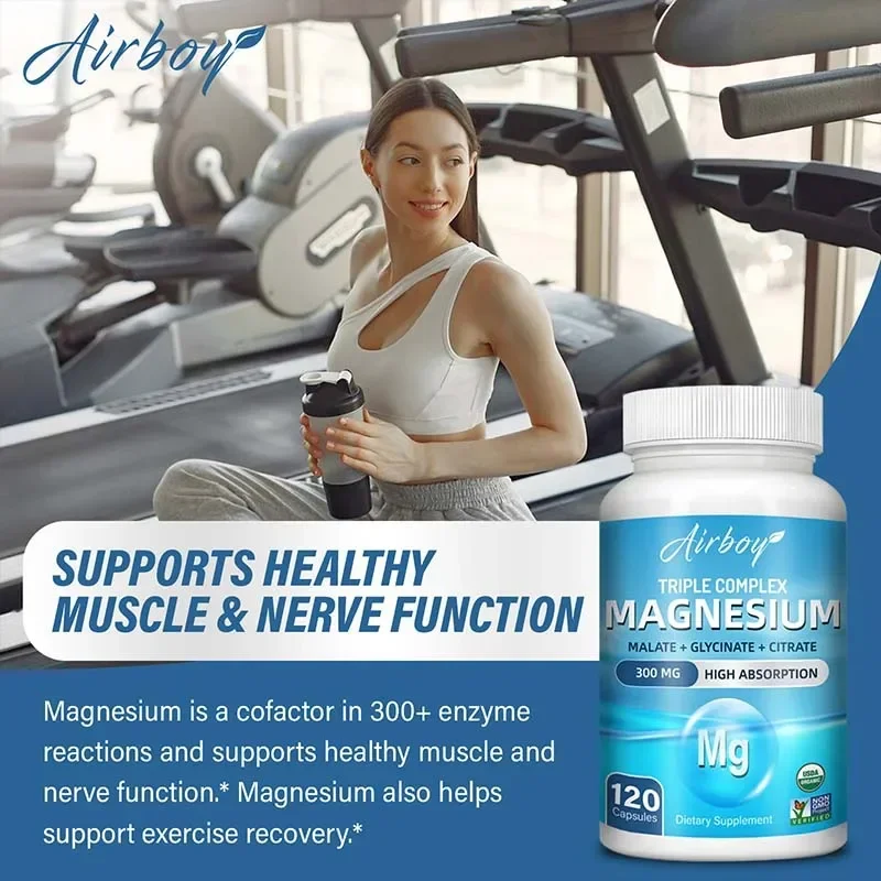 Triple Magnesium Complex - Bone, Muscle & Heart Health Supplement, Sleep Support,Muscle Relaxation,Stress Relief