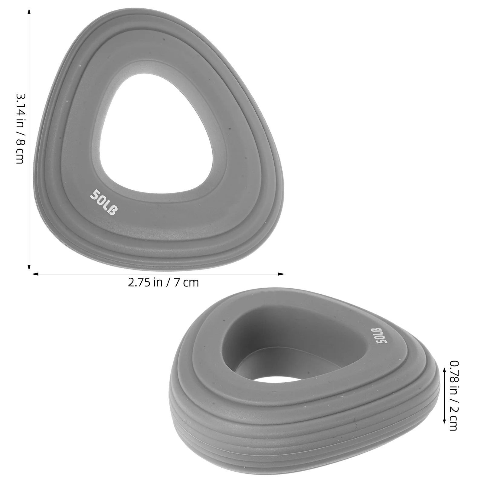 1 قطعة 50 جنيه رمادي قبضة اليد المقوي الصلبة سيليكون قوة المعصم المدرب للاعبي الغولفين التنس اللاعبين الموسيقيين المتسلقين اليد #5