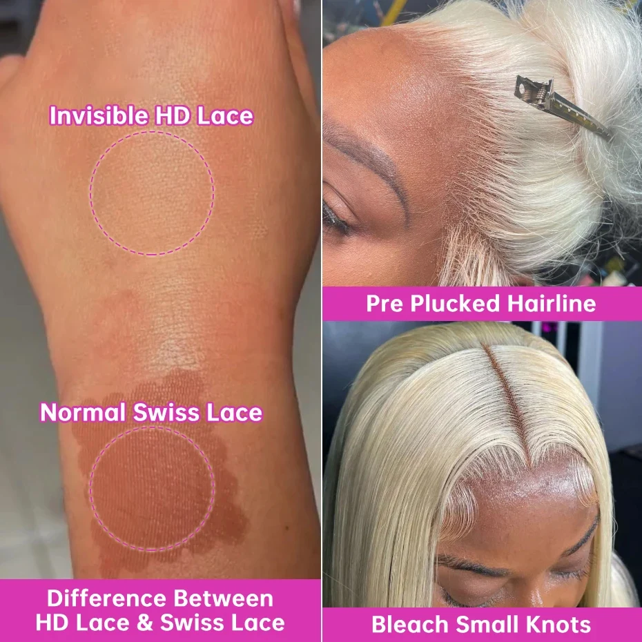 Transparent Lace Front Wig 613 Blonde Body Wave13x4 13x6 360 Lace Frontal Wigs 180 200 220 Density Brazilian Human Hair Wig Pre Plucked Brazilian Remy Hair Wigs