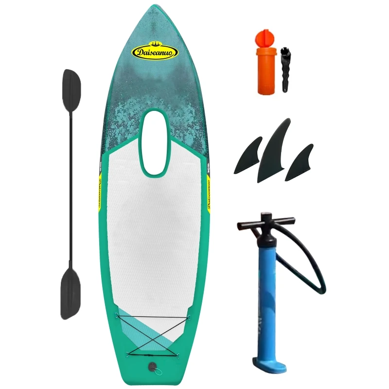 Daiseanuo Inflatable Stand Up Paddle Board SUP Surfboard Water Sport Surf Set with Paddles Fin Inflator