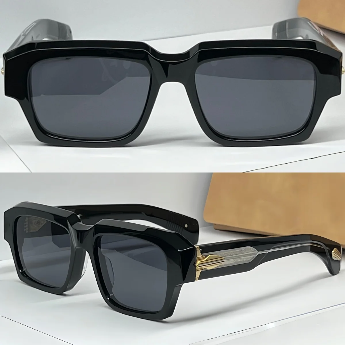 

Солнцезащитные очки 2026: Толстые квадратные ацетатные очки UV400 в стиле ретро, унисекс, модные, для женщин и мужчин