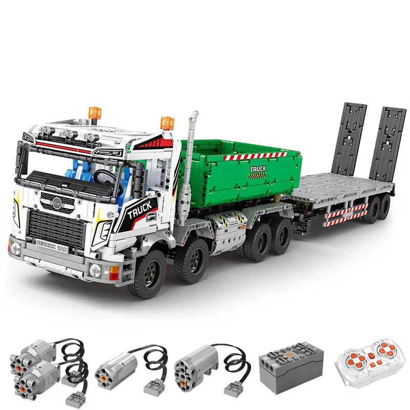 

IN STOCK MOC Technical RC 4 Mode Carriage Hoist Building Blocks Assembling Truck Bricks Model Toys for Children Gift Set