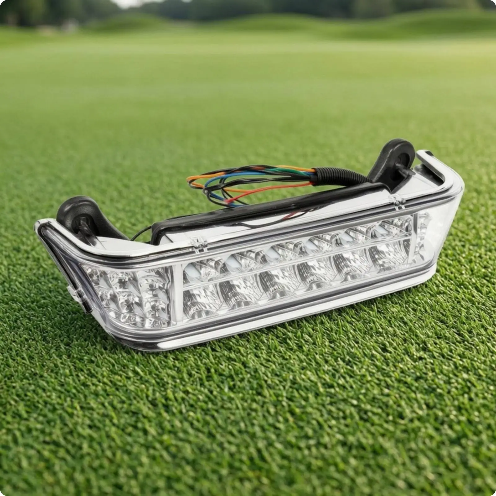 Utility Vehicle Headlight Upgrade for Club Car Precedent Clear Lens Sturdy Black Housing Night Driving