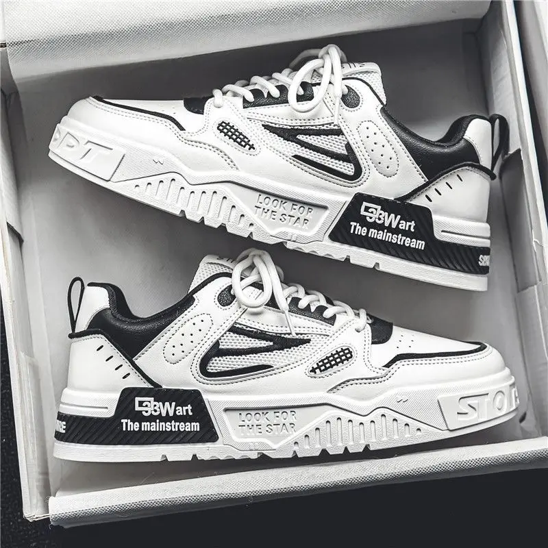 

Men Sport Shoe Breathable Casual Sneaker for Men Fashion Thick-soled Height-enhancing Basketball Shoes Youth Student Skate Shoes