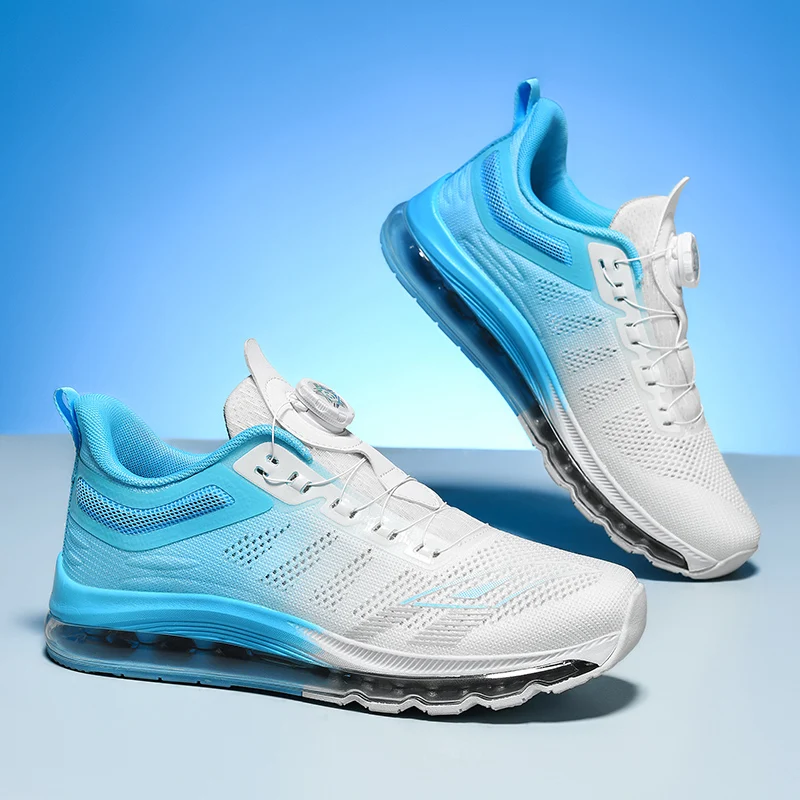 

2025 New Men's Shoes Autumn Breathable Button Rotating Convenient Mesh Sports Outdoor Sports Leisure Running and Hiking Shoes