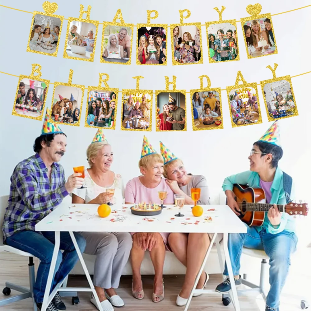 Geburtstags-Foto-Banner, Geburtstagsparty-Hintergrundbanner, Baby-Shower-Geburtstagsparty-Jubiläumsfeier-Banner-Dekoration – Detail 4