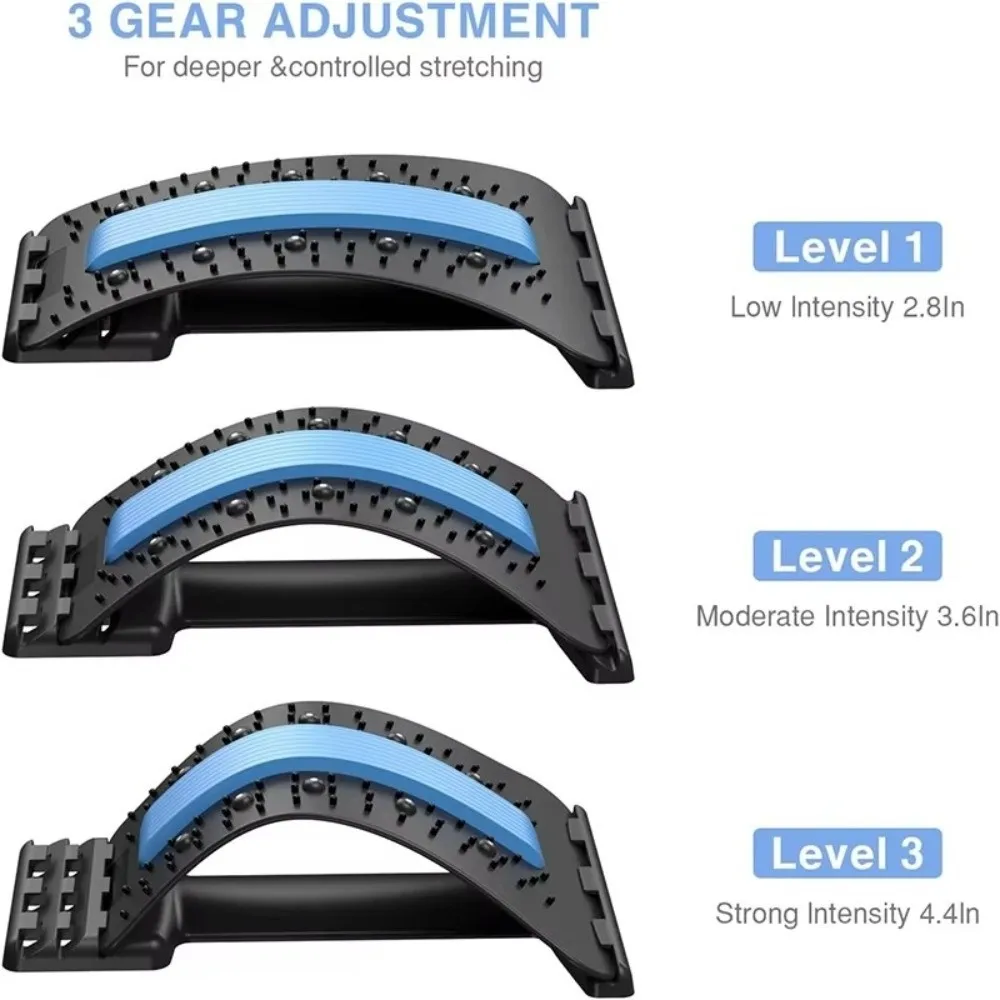 New Magnetic Stretch Back Massager Multi-Level Adjustable Back Stretcher Relaxation Tool Gift