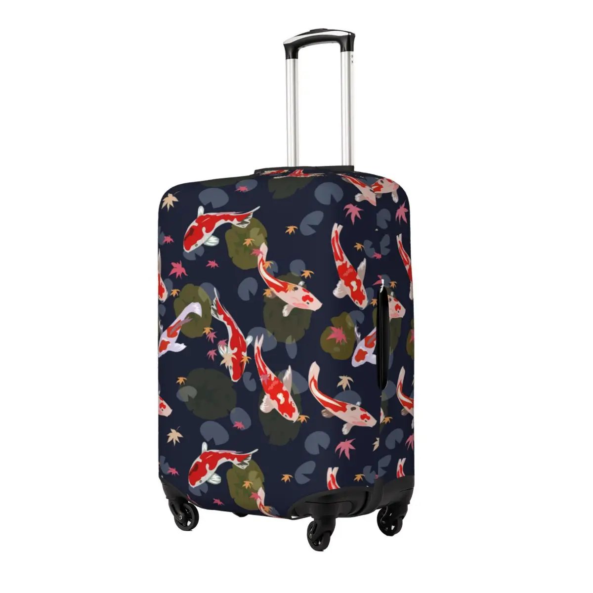 Koi Fish Swimming Suitcase Cover Business Flight Elastic Luggage Accesories Protector
