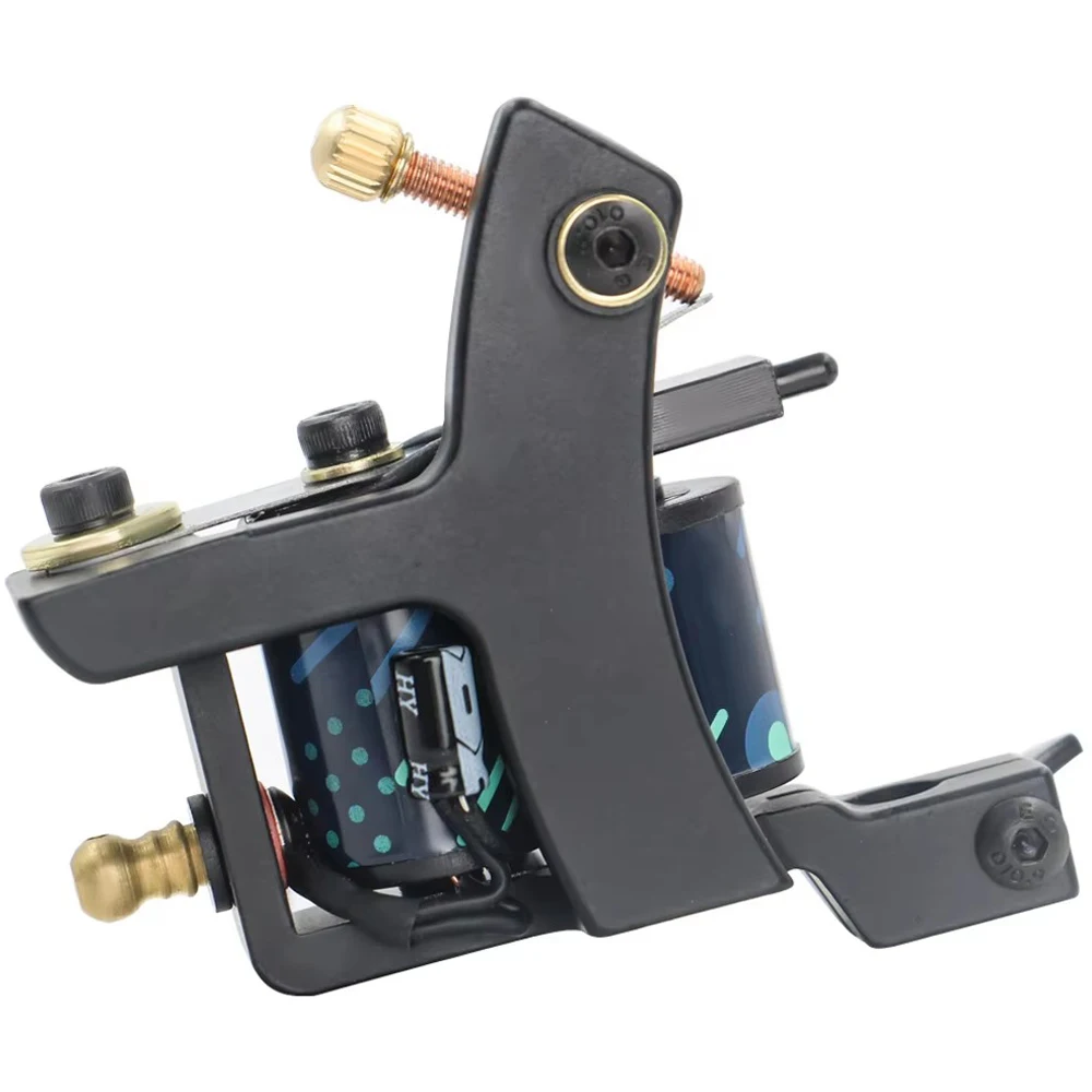 

Cast Iron Coil Tattoo Machine 10 Wraps Coil Handmade Tattoo Machine Guns For Liner Shader Tattoo Artist Beginner