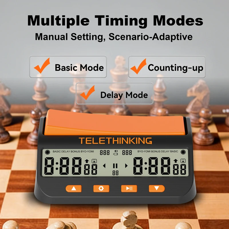 GC01 Digital Chess Timer Multipurpose Portable Professional Chess Clock Count Up/Down Precision Board Game Timer Stopwatch view 5