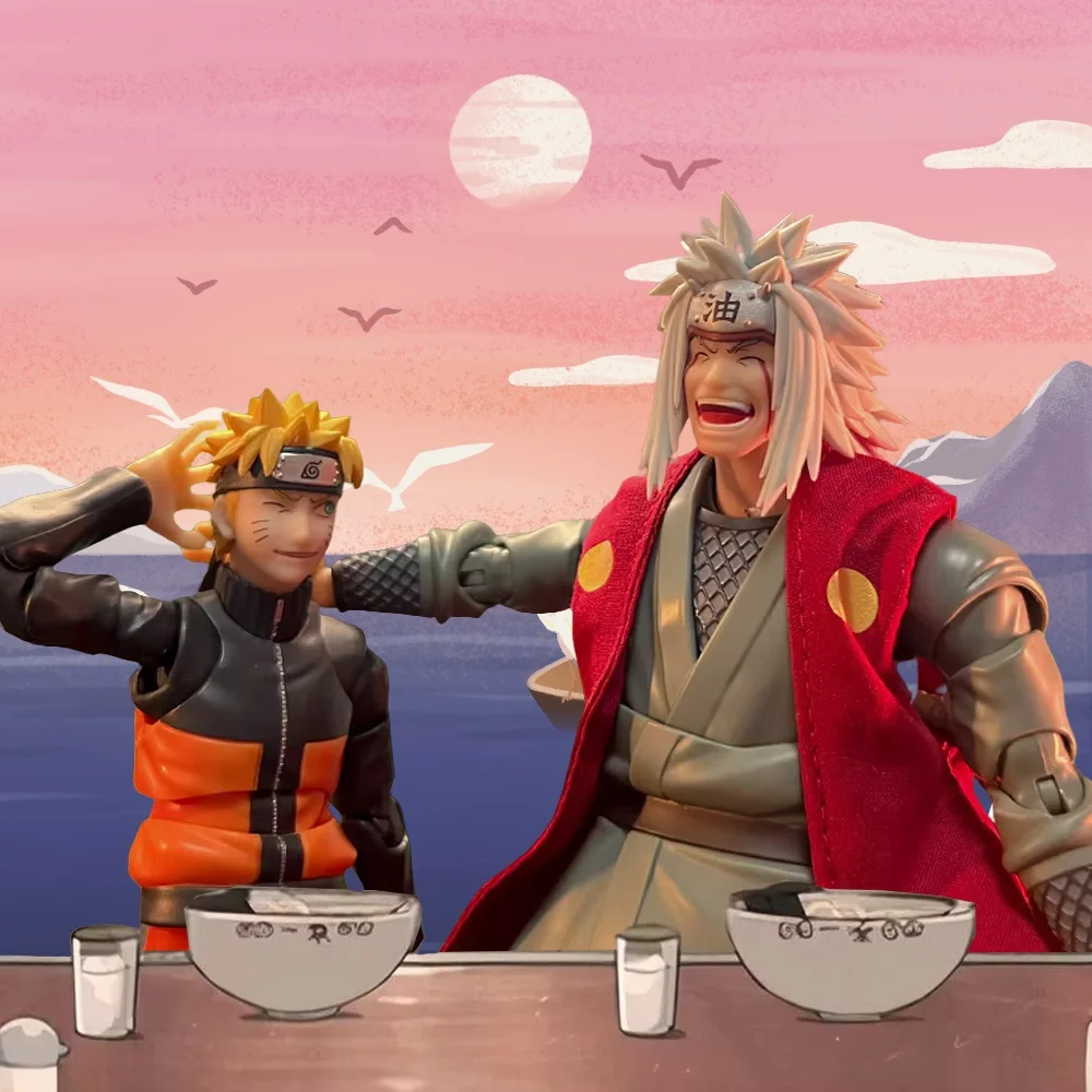 

【Только плащ】shf, масштаб 1/12, японский аниме-персонаж, тканевый красный плащ Jiraiya, жилет для 6-дюймовой экшн-фибры, модель тела, игрушки