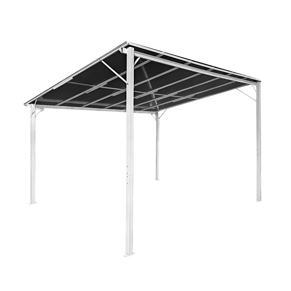 

Customized Patio Outdoor All Season Luxury Modern Metal Steel Tub Top PC Panel Cover Gazebo