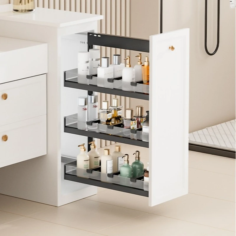 

Cabinet basket toilet half wall basket bathroom cabinet sink drawer rack storage