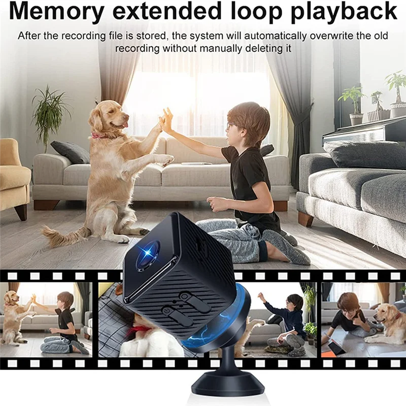 AT44-1080P HD Camera Smart Home Security Protection Camcorder Night Vision Professional Motion Detection Portable