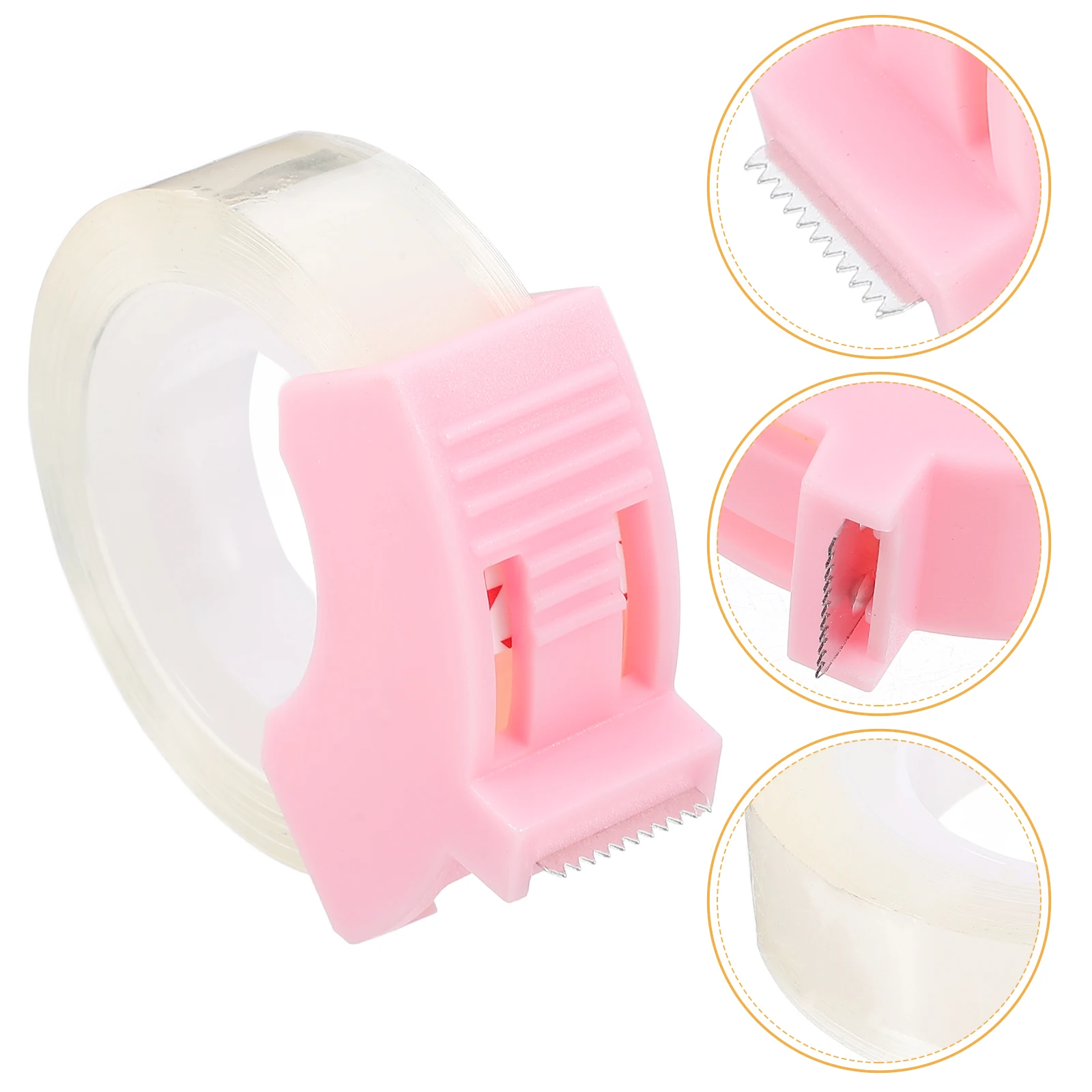 

Plastic For Desk Reusable Cutter Holder Office Home Small Portable Label Dispenser Sticker Supply Household Tape Holder
