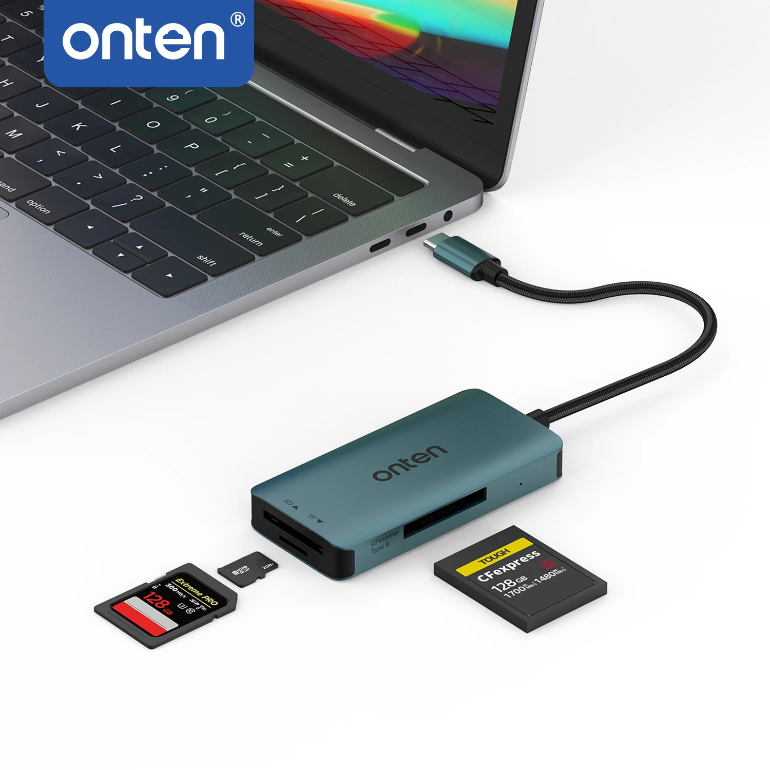 Onten Originele OTN-C11 Type C Cfexpress Type-B & Sd & Tf Kaartlezer Voor Macbook Samsung Huawei Xiaomi