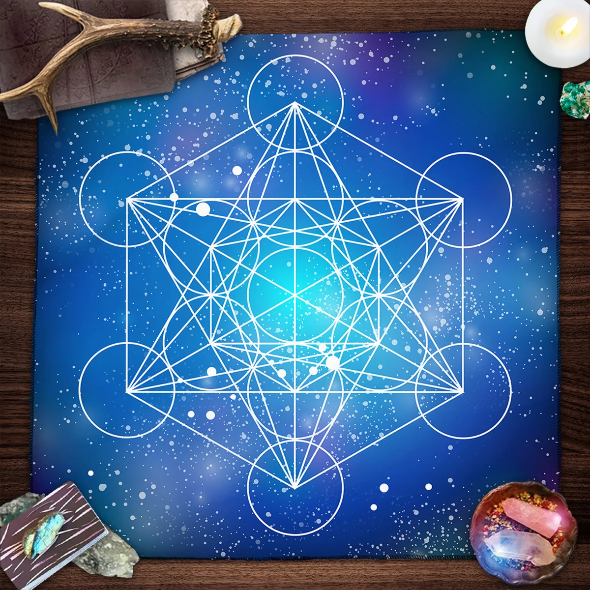 50/75/110/137cm Tarot mat Mandala Flower Of Life Tarot Tablecloth Altar Cloth Pagan Witchcraft Divination Oracle Card Pads