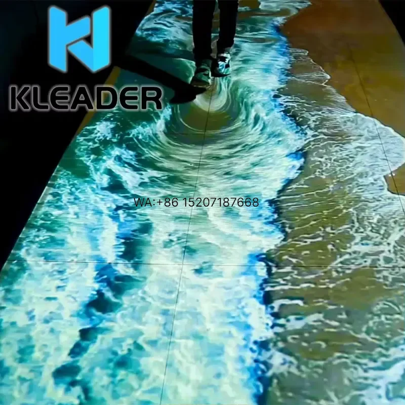 Wmwmnu for Immersive Virtual Beach Floor Hologram Projection Ground Interactive System 4k Beam Projector for Outdoor Indoor