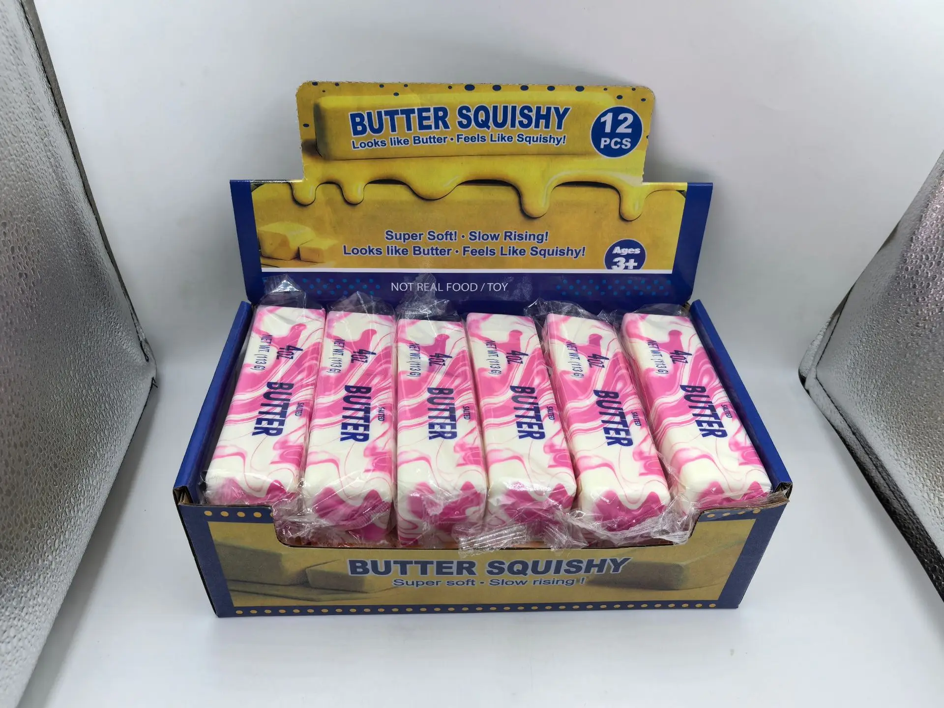 1 Stück Simulierter Goldbarren Squishy Langsam aufsteigendes Stressabbau-Spielzeug Realistischer Goldbarren Quetsch-Anti-Angst-Fidget-Spielzeug Party-Geschenke