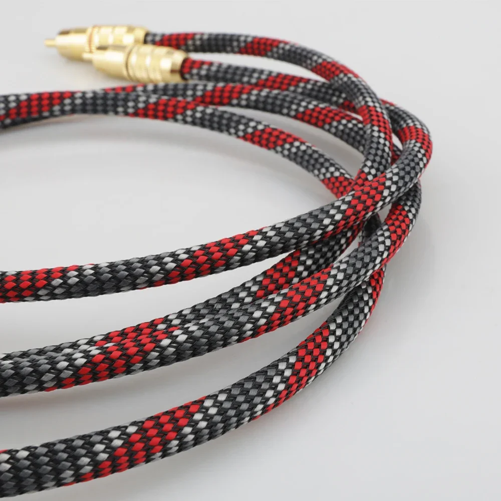 Audiocrast OFC Copper Fully shielding Analogue Audio Cable Phono RCA Interconnect Cable 2RCA-2RCA signal cable