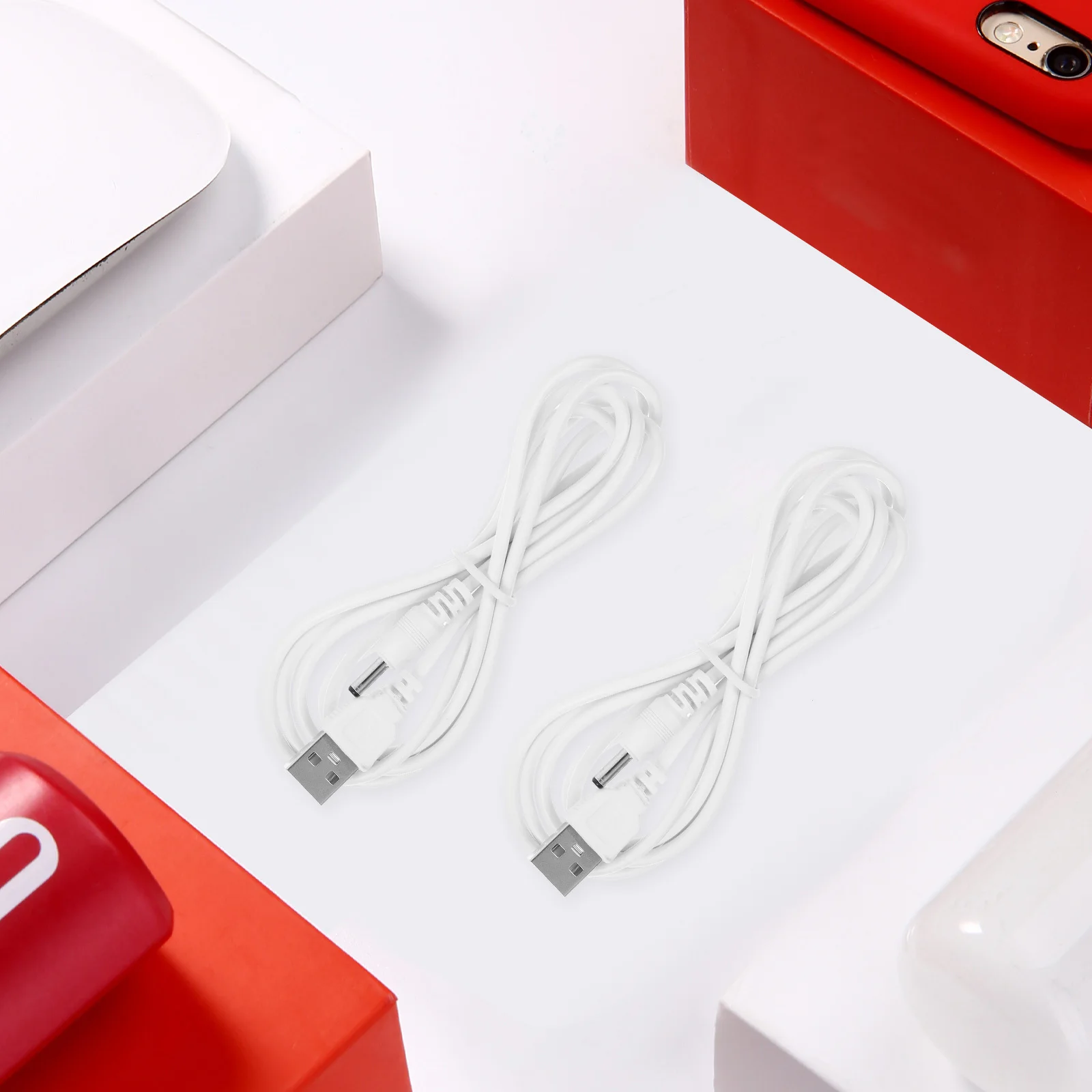 2 pces usb para dc cabo de carregamento 3.5x1.35mm substituição cabo de alimentação dc para tablet lâmpada ventilador dispositivo adaptador