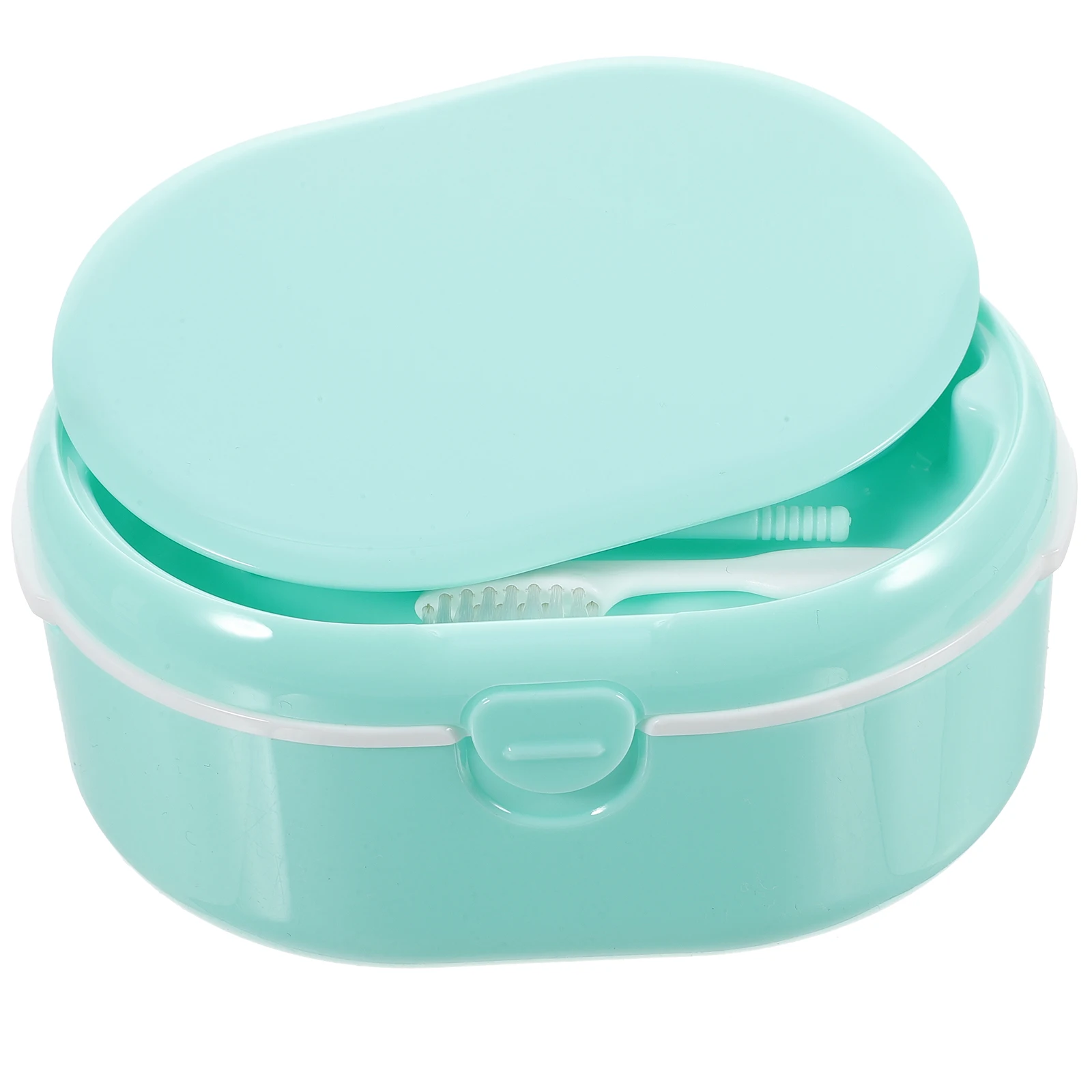 

Denture Retainer Case Portable ABS PP Material Soaking Container False Teeth Storage Box Lid for Travel Care Dental Supplies