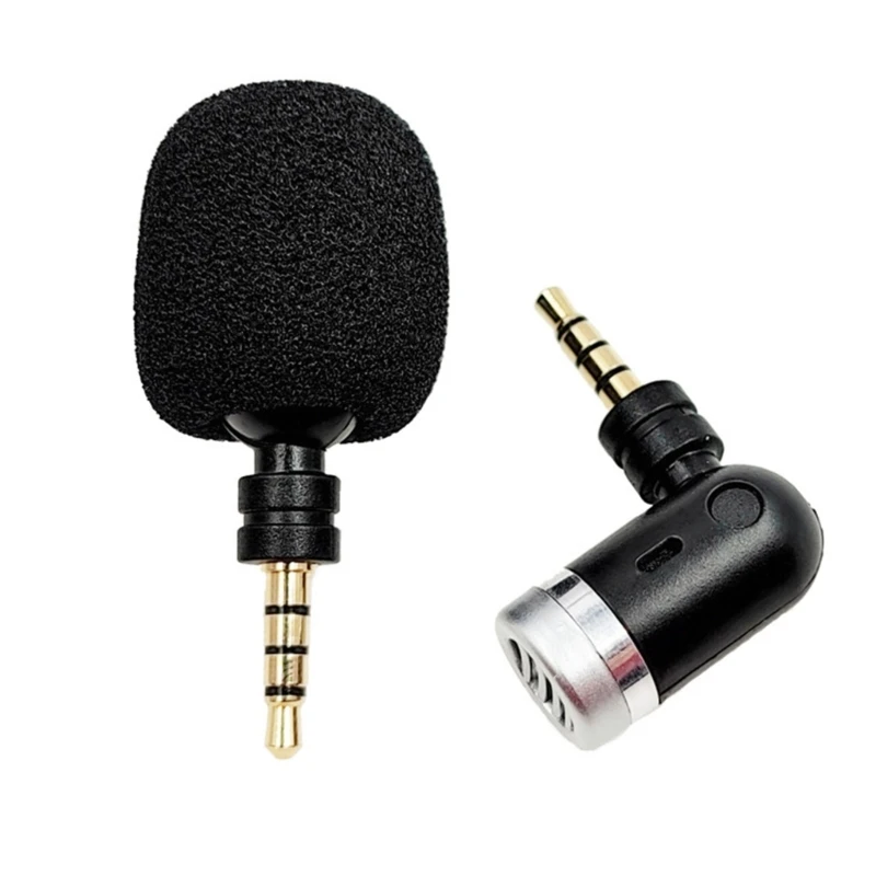DX62 Portable Mini Microphone Mic 3.5mm Aux Mono / Stereo / 4 Pole Metal Capacitance Microphone for Mobile Phone Computer