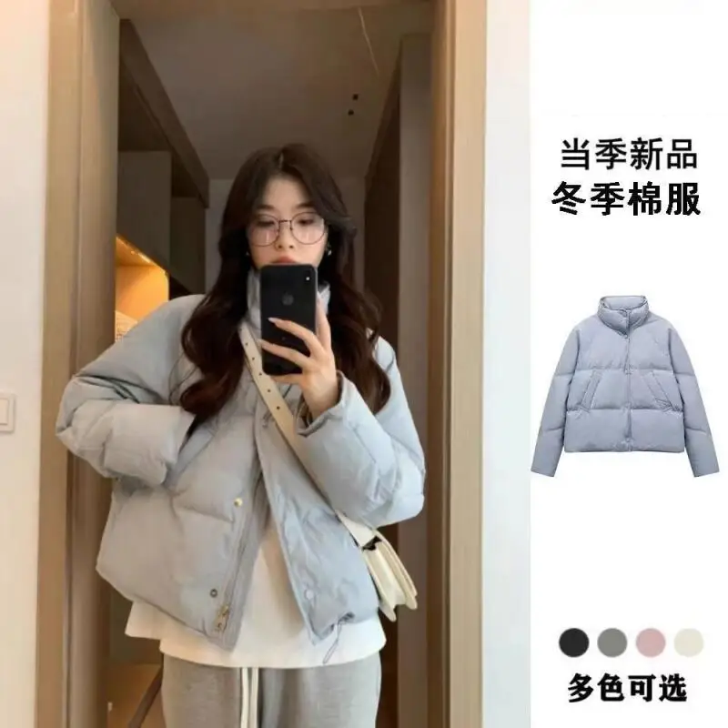 فتاة الشتاء سترة مبطنة بالقطن رشاقته قصيرة نمط الوقوف طوق القطن وسادة مبطنة معطف الموضة فضفاضة تنوعا الدوبامين الساخن