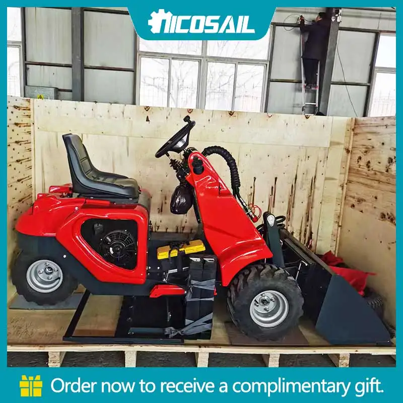 

Компактный трехколесный мини-погрузчик - автоматическое выравнивание ковша, гидравлический датчик и 0-12 скоростей