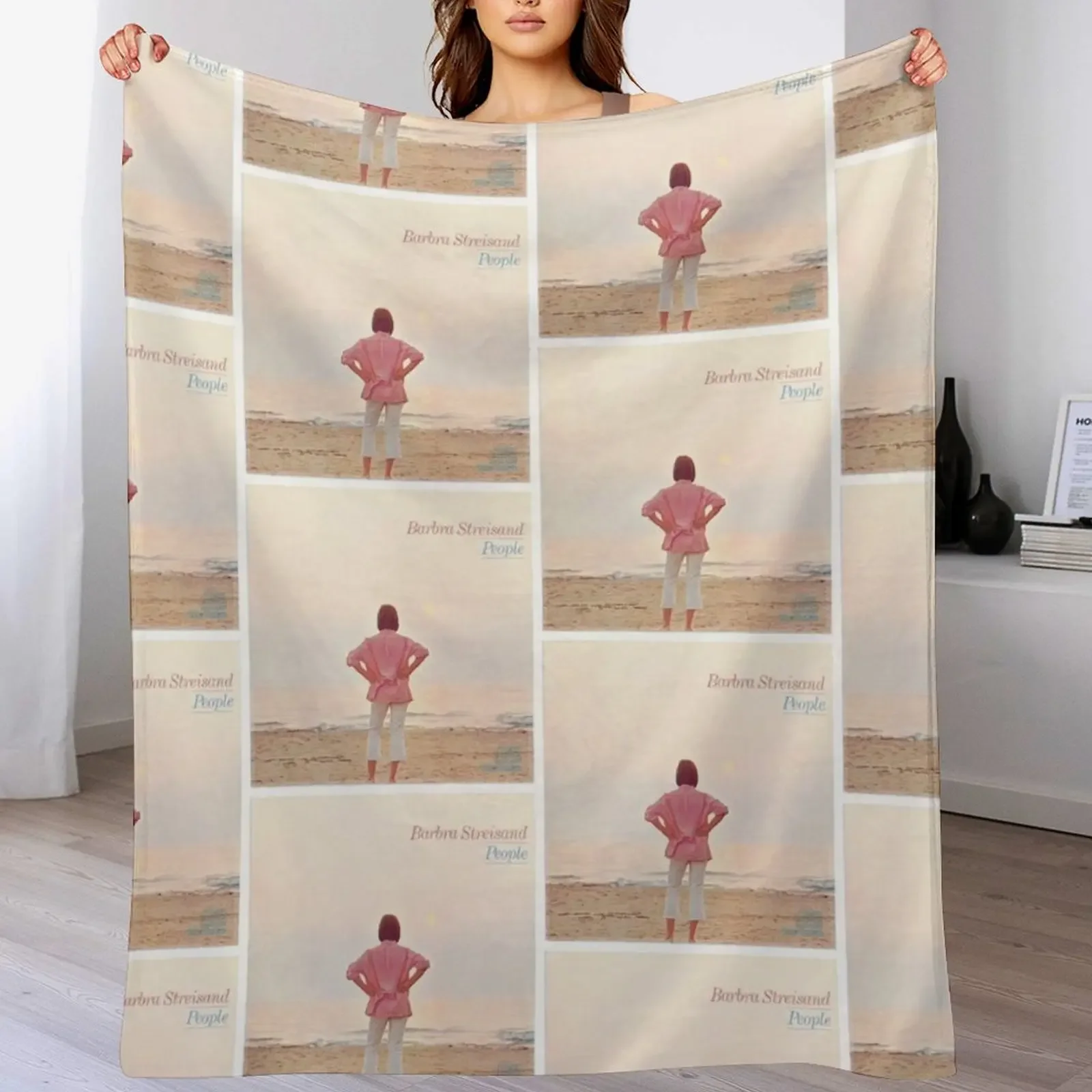 PEOPLE BARBRA STREISAND Throw Blanket Stylish Decor Blanket Gift for Friends Roommate