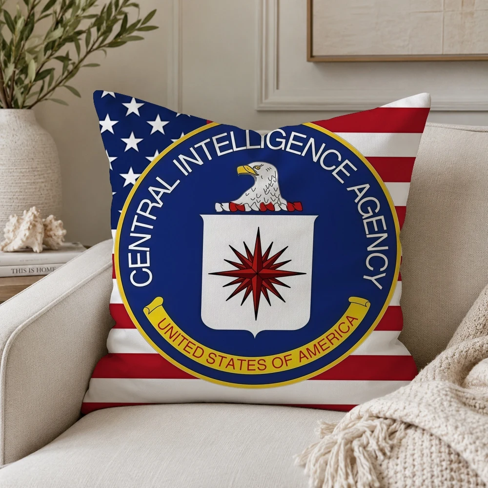 CIA Central Intelligence Agency Pillow Case Plush Pillow Cases Home Decoration Pillow Cover for Sofa Bed Chair Living Room