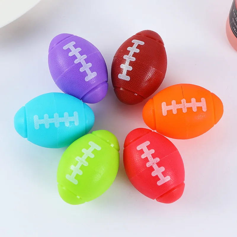 6 Pcs American Football Fidget Fidget Spiral Finger Gyro Gacha Machine New Fancy Stress Relief Toy