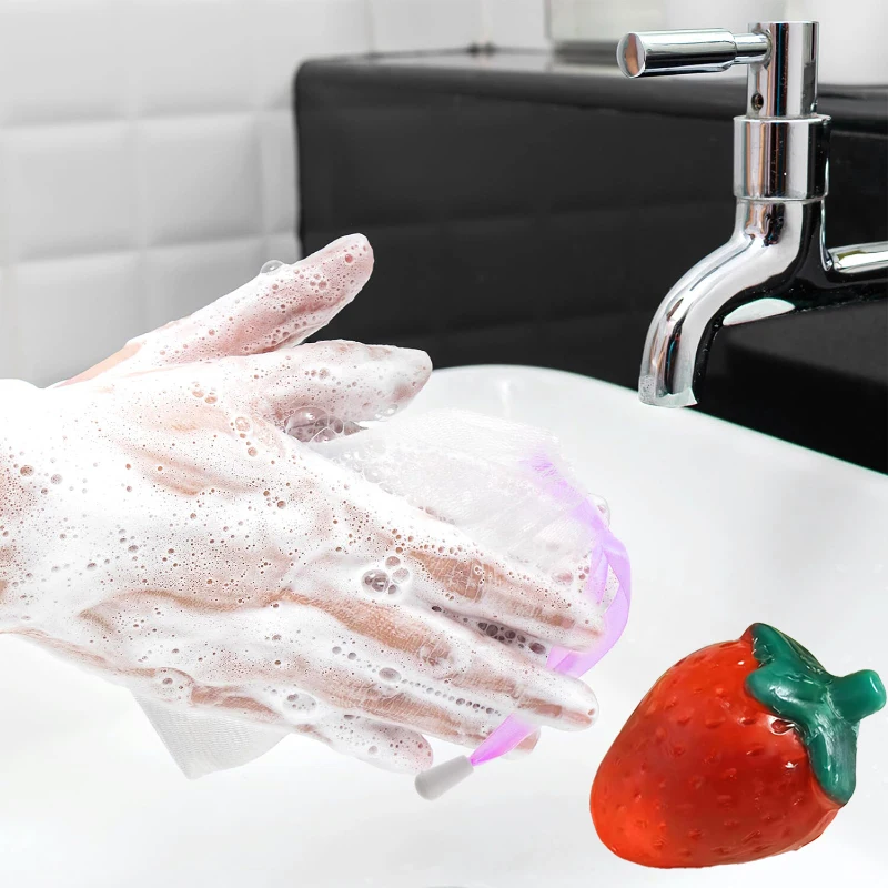 صابون فواكه مصنوع يدويًا عنب فراولة معطر بالزيت العطري صابون حمام وغسول يدوي ترطيب والعناية بالبشرة صابون هدية عيد الشكر #4