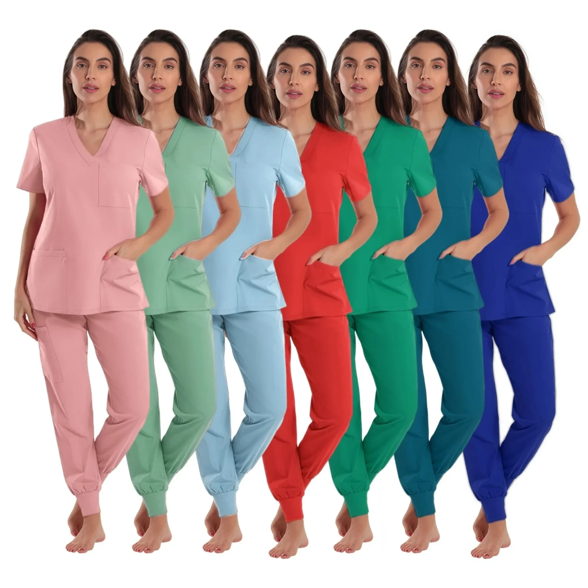 

Scrubs Women Beauty SPA Uniform Pet Clinic Store Veterinary Dentistry Work Clothes Set High-quality Medical Nurse Uniform Unisex