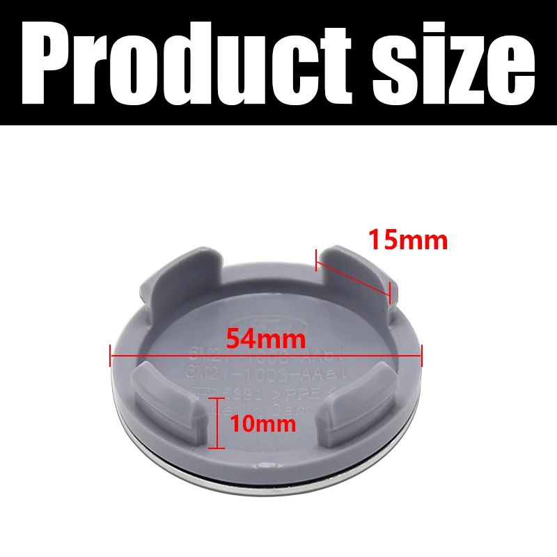 4Pcs 54mm ABS Car Wheel Center Hub Caps Universal Replacement Emblem Badges For Ford Auto Rims Exterior Tuning Trim Cover Decals