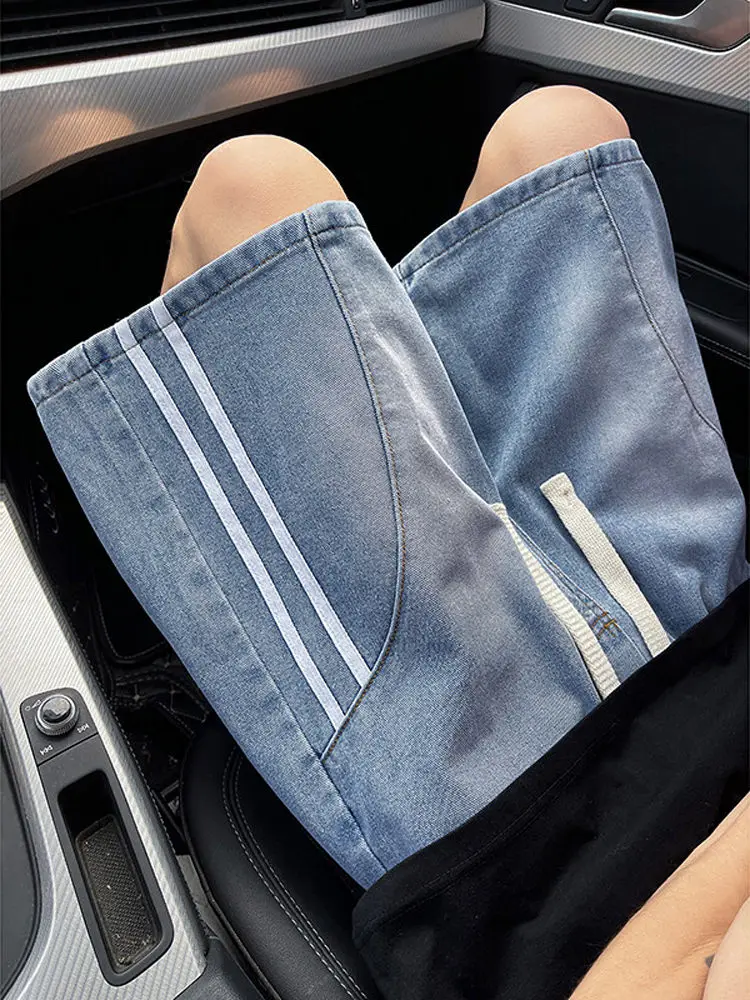 

American Sle Slim Fit Straight Leg Jeans orts Men Summer Thin Waed Loose Straight Pants Cleanfit Five orts Breathable
