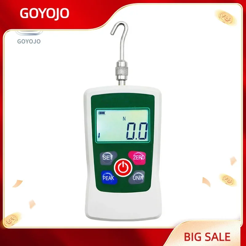 GOYOJO Digital Force Gauge With Backlight Electronic Push Pull Dynamometer Portable Tester