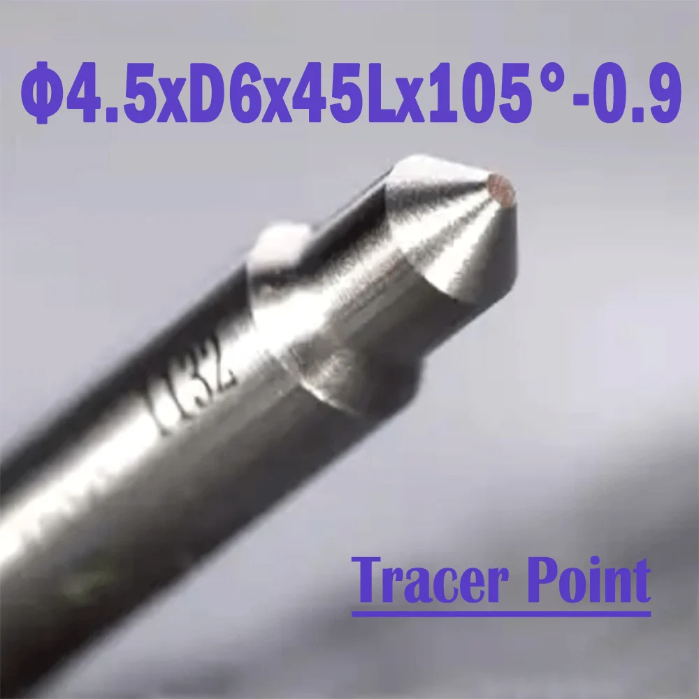 2 Pcs/lot Φ4.5xD6x45Lx105°-0.9 Raize 55 Series High-speed Steel Small Tracer Point Key Machines Accerioes For 363/333L/339/369