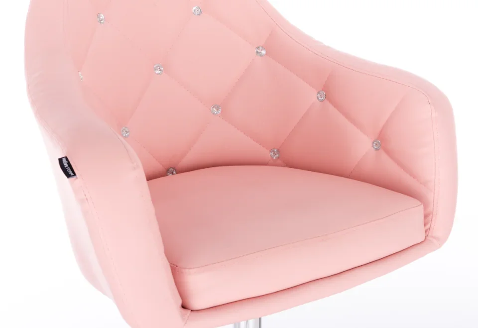 For Fabrik preis Nordic Style Soft Swivel Home Rosa Leder Freizeit Drehbarer Bürostuhl mit Rädern