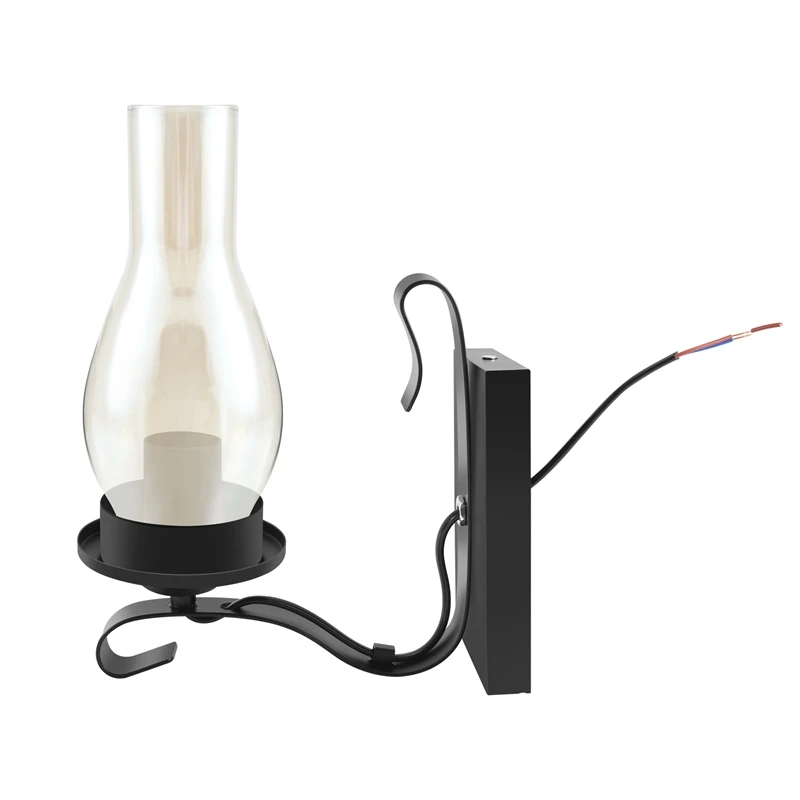 

Vintage Rustic Wall Lamp In Glass And Mood Light Decorative Lamp For Bedroom (Does Not Contain Bulbs)-New