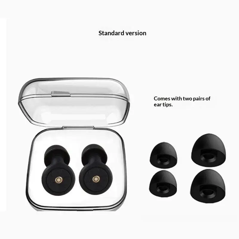 1Pair Silicone Ear Plugs Noise Reduction Earplugs With Ear Tips Reusable Soft Ear Plugs For Sleeping Study Travel