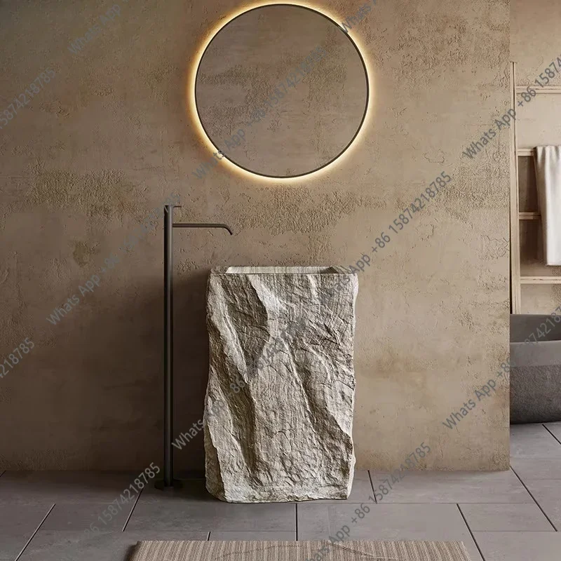 N64 Art basin column basin integrated floor-to-ceiling courtyard outdoor vertical wash basin B & B club wash face table