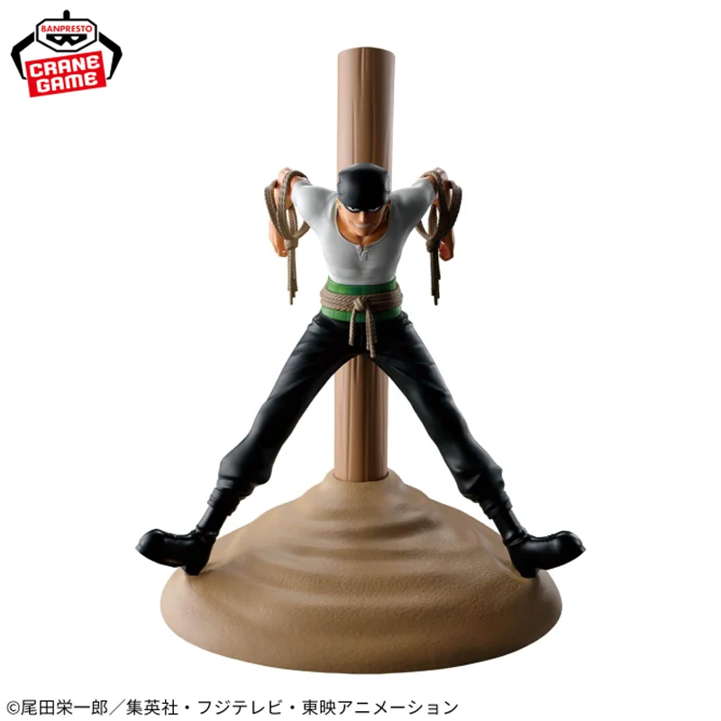 Genuíno original bandai banpresto uma peça figlife roronoa zoro em estoque figura modelo coletor estatueta ornamento de mesa presente