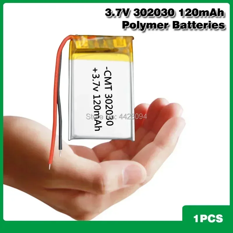 3.7V 120mAh 302030 032030 Rechargeable Battery For MP3 MP4 mobile bluetooth GPS Toy reading pen speaker lithium-ion Lipo Battery