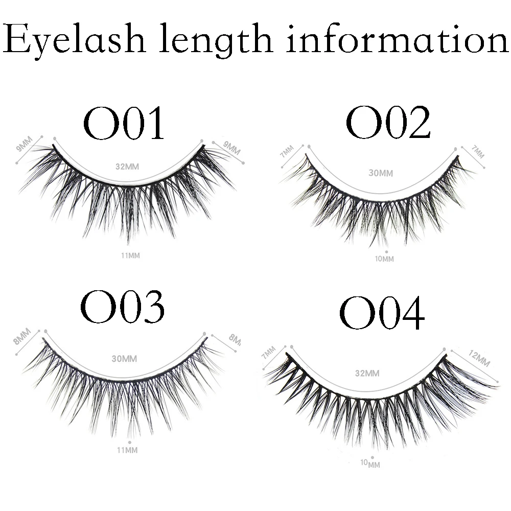 5 pairs Crossover lashes Long short false eyelashes eye lash fake eyelash extension Bushy set wispy makeup supplies beauty tools