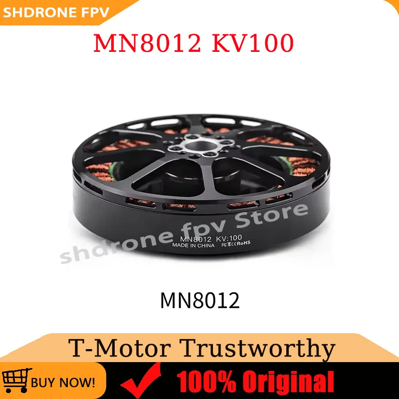 

Бесщеточный двигатель T-MOTOR MN8012 KV100: Высокоэффективный мотор для мультироторных БПЛА с максимальной тягой 11,8 кг, сверхлегкий, для дронов и DIY-проектов